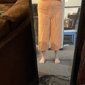 Orange Flowy Pants. Size Medium.